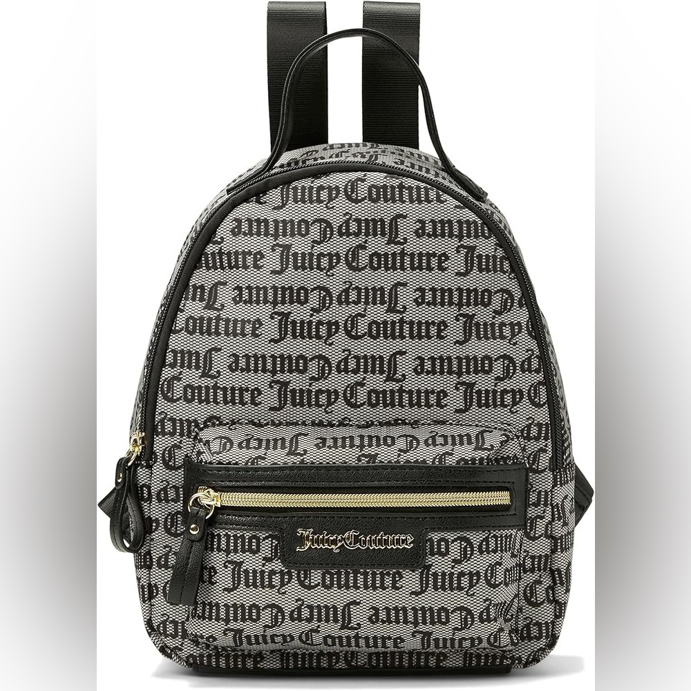 Juicy Couture Monogrammed Mini Backpack Keychain